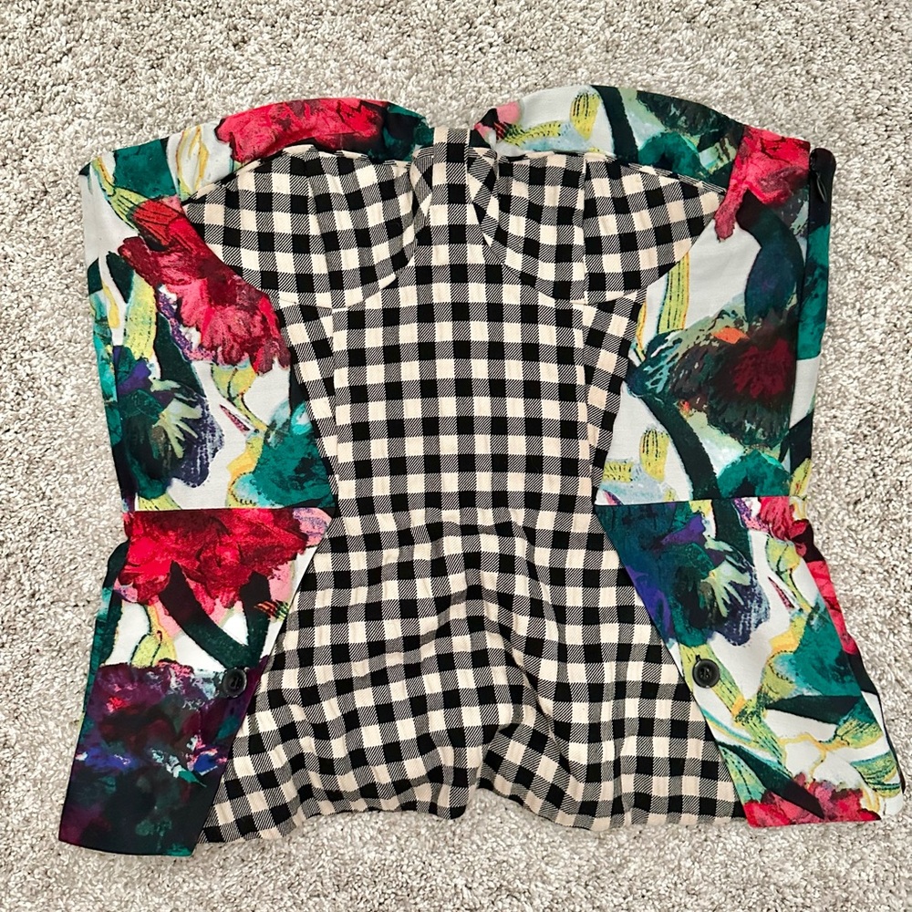 RACHEL ROY Corset - SIZE 8 - floral gingham